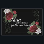 Elegant Burgundy and Pink Flowers Advice Card<br><div class="desc">The Elegant Grace wedding collection is beautiful,  romantic and luxurious set of floral stationery. Personalise our gorgeous stationery with your event details easily and quickly,  simply press the customise it button. Coordinating floral backside is included. Matching items to complete your event collection are available in our Zazzle store!</div>