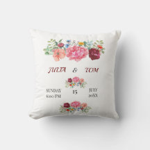 Elegant Burgundy and Rosy Floral