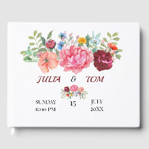 Elegant Burgundy and Rosy Floral 