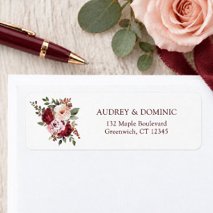 Elegant Burgundy Blush Floral Wedding