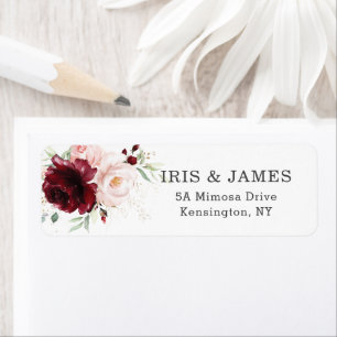 Elegant Burgundy Blush Pink Floral Wedding