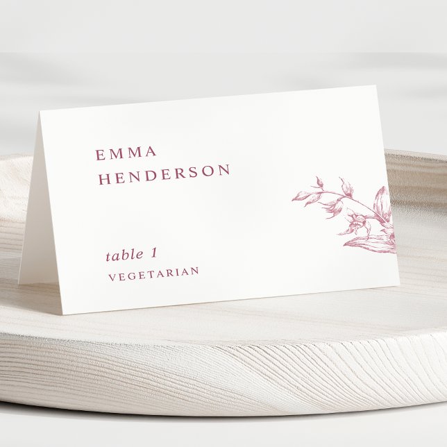 Elegant Burgundy, Blush Pink Wedding Place Cards (Creator Uploaded)