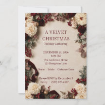 Elegant Burgundy Dahlia Christmas Holiday Party