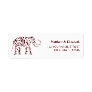 Elegant Burgundy Elephant Indian Wedding