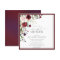 Elegant Burgundy Floral Watercolor Bridal Shower