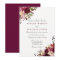 Elegant Burgundy Floral Wedding Invitation