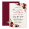 Elegant Burgundy Floral Wedding Rehearsal Dinner