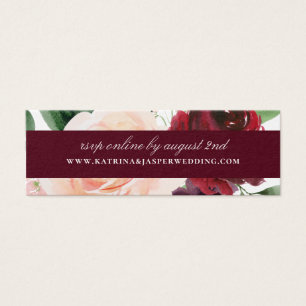 Elegant Burgundy Floral Wedding Website RSVP