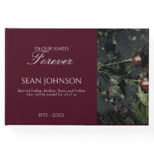 Elegant Burgundy Forever in Our Hearts Funeral