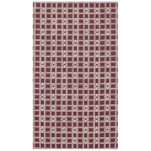 Elegant Burgundy Gold Greek Key Pattern Tablecloth
