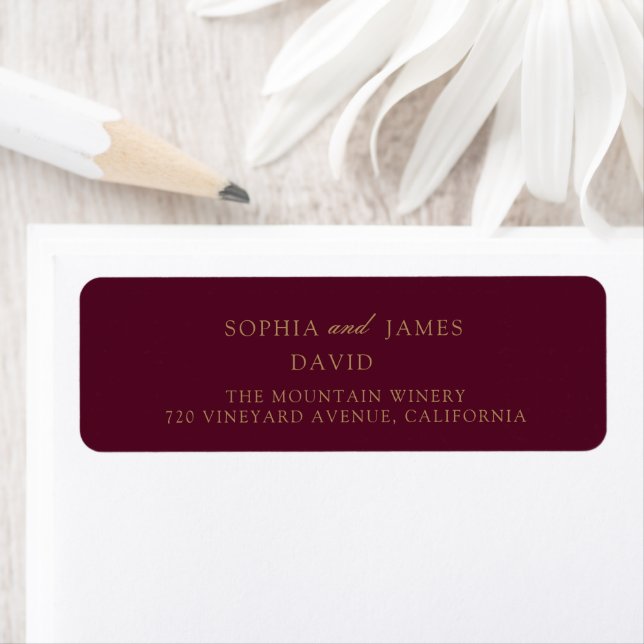 Elegant Burgundy Gold Minimalist Wedding (Insitu)
