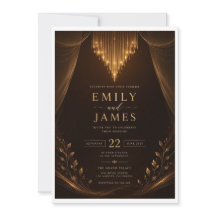 Elegant Burgundy Gold Wedding Invitation | Luxury