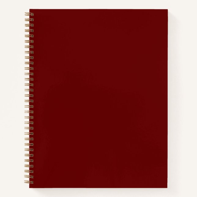 Elegant burgundy Maroon Wine bordeaux plain solid Notebook (Front)