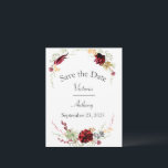 Elegant Burgundy Marsala Succulents Wedding Save The Date<br><div class="desc">This design is a beautiful presentation of simple succulents in burgundy colours that make this “Save the Date” design so elegant. Vines and leafy greens give this a romantic feel. The burgundy succulents blend perfectly with the pretty burgundy and white stripe pattern on the back. Simply lovely for any season....</div>