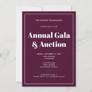 Elegant Burgundy Minimal Business Corporate Event Invitation