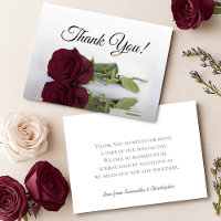 Elegant Burgundy Mirrored Rose Simple Wedding