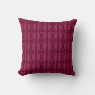 Elegant Burgundy Oval Pattern Cushion