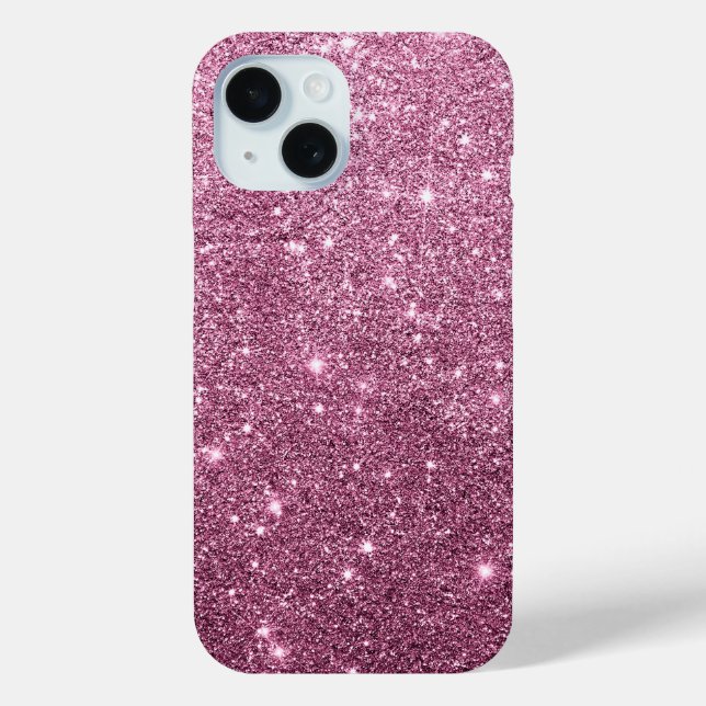 Elegant burgundy pink abstract girly glitter Case-Mate iPhone case (Back)