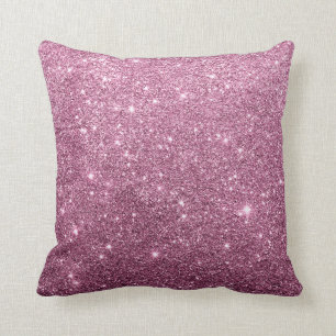 Elegant burgundy pink abstract girly glitter cushion