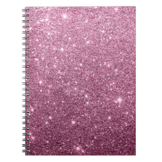 Elegant burgundy pink abstract girly glitter notebook