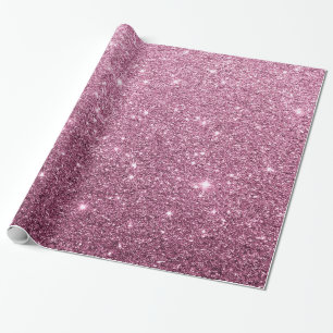 Elegant burgundy pink abstract girly glitter wrapping paper