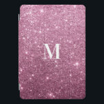Elegant burgundy pink abstract glitter monogram iPad pro cover<br><div class="desc">An elegant abstract chic burgundy and pink girly faux glitter trendy white monogram initial. This modern trendy burgundy and pink glitter design is perfect for any classy and sophisticated glam girl or anyone.Design with your own message and information. All designs are printed.</div>