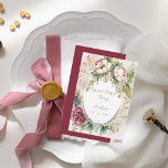 Elegant Burgundy Pink Romantic Rustic Save The Date<br><div class="desc">Elegant and romantic burgundy with pink blush accents in a floral wreath Save the Date card. This is such a beautiful card for any season wedding.  Just breath taking.  100% customer satisfaction at “Zazzle” every day.</div>
