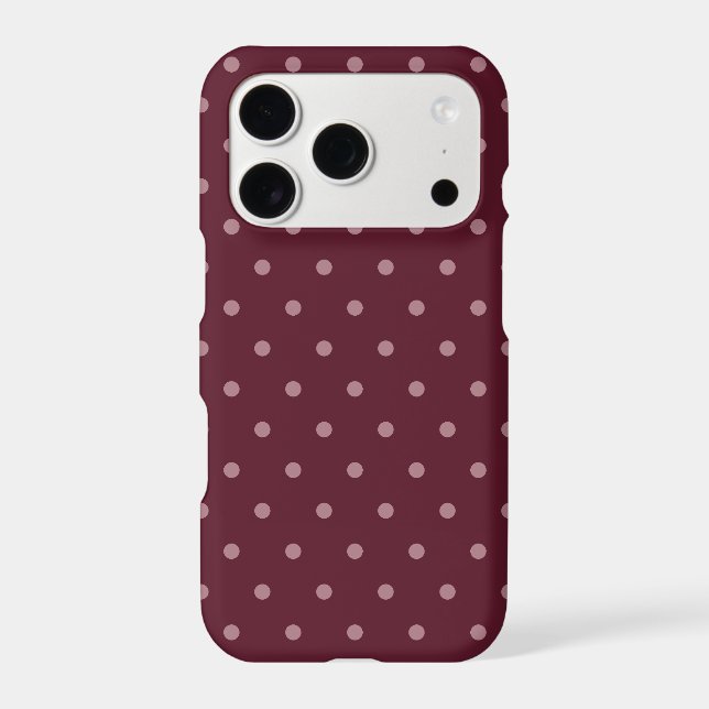 Elegant Burgundy Polka Dot Pattern (Back)