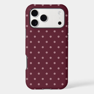 Elegant Burgundy Polka Dot Pattern