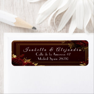 Elegant Burgundy Red and Gold Wedding