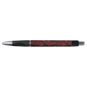 Elegant Burgundy Red Marble Waves with Gold Accent