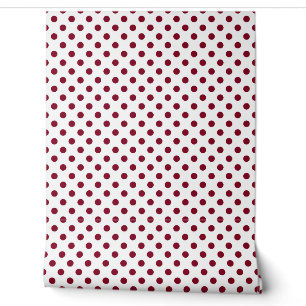 Elegant Burgundy Red Polka Dots Wallpaper