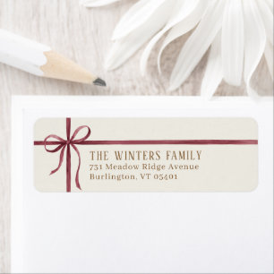 Elegant Burgundy Ribbon Holiday