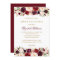 Elegant Burgundy Rose Quinceanera Invitation