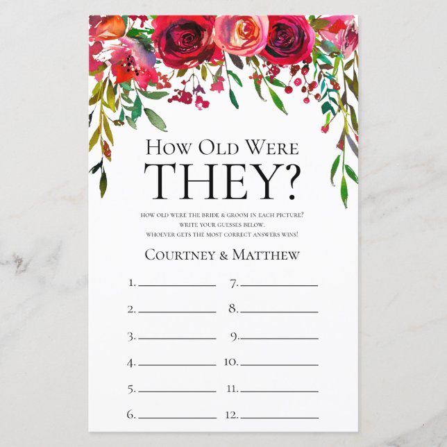 Elegant Burgundy Roses How Old Were They (Front)