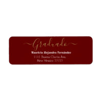 Elegant Burgundy Spanish | Class Year Return Lab
