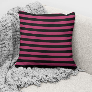 Elegant Burgundy Striped Pattern Cushion