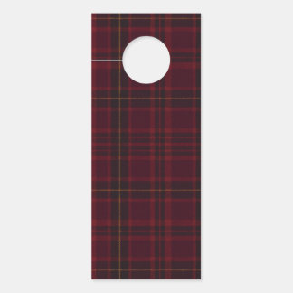 Elegant Burgundy Tartan Door Hanger