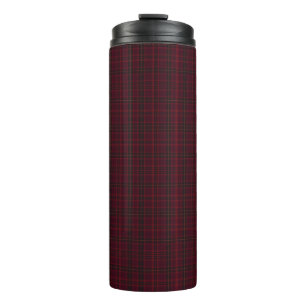 Elegant Burgundy Tartan Thermal Tumbler