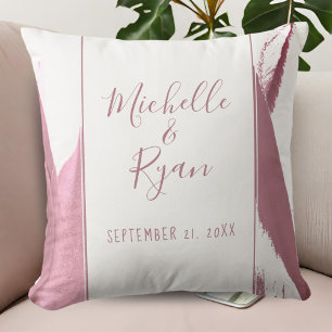 Elegant Burgundy Tulip Floral Wedding Keepsake  Cushion