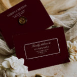 Elegant Burgundy Wedding Guest Address Labels<br><div class="desc">Add a refined touch to your wedding mailings with these elegant burgundy guest-address labels. Each label can be customised with the name and address of your guests, making your invitation suite look polished and cohesive. One sheet includes 21 labels, and you can add as many sheets to your cart as...</div>
