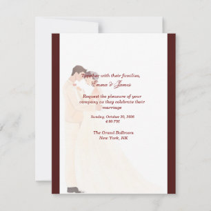 Elegant Burgundy Wedding Invitation