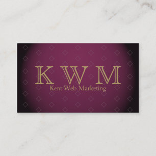 Elegant Burgundy with Gold Text Business Card