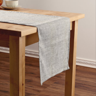 Elegant Burlap Pattern Short Table Runner
