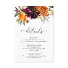 Elegant Burnt Orange Burgundy Fall Floral Wedding