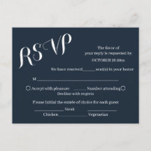 Elegant Burnt Orange Script Wedding RSVP Card
