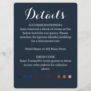 Elegant Burnt Orange Wedding Details Accommodation Programme