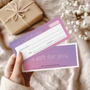 ELEGANT business beauty salon purple pink ombre