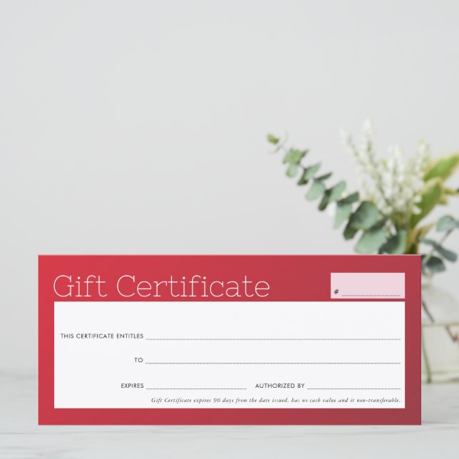 ELEGANT business beauty salon red burgundy ombre (Standing Front)