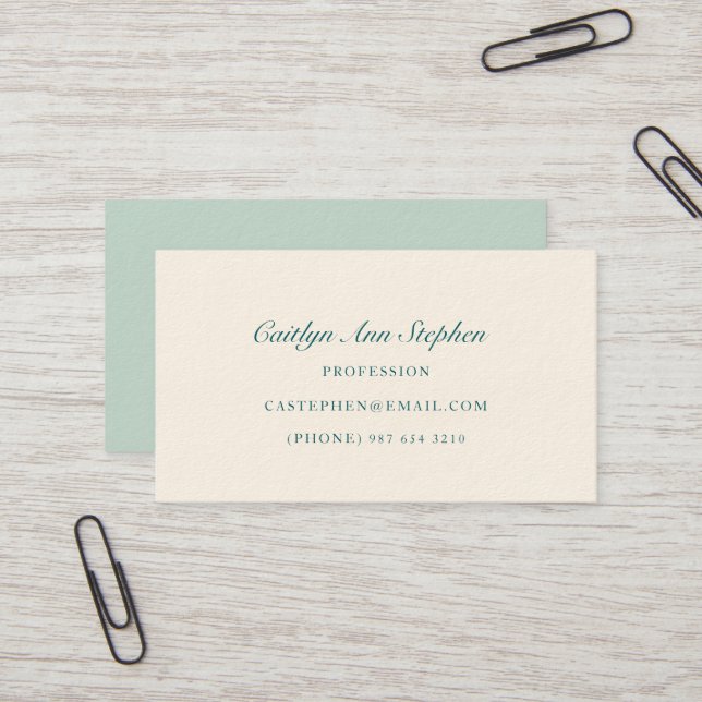 Elegant Business Card (Front/Back In Situ)